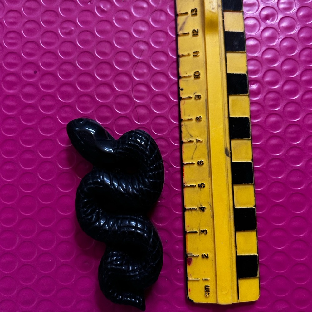 Black Reptile obsidian crystal snake